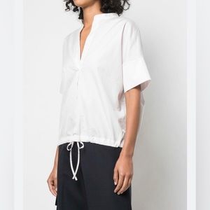 Vince Size S White Short-sleeve Blouse